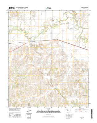 Verden Oklahoma  - 24k Topo Map