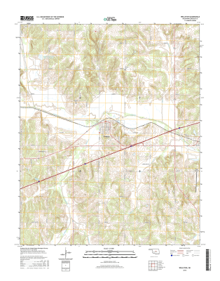 Wellston Oklahoma  - 24k Topo Map
