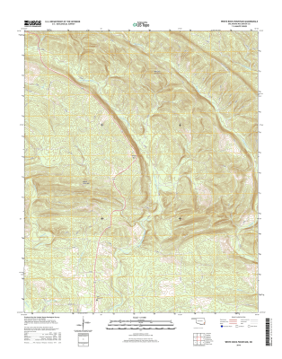White Rock Mountain Oklahoma  - 24k Topo Map