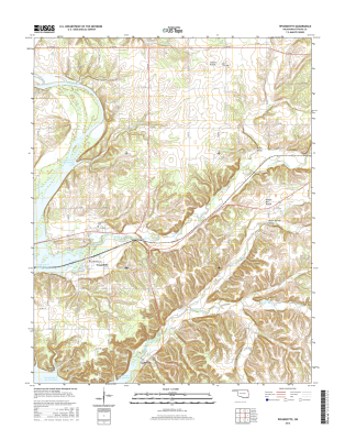 Wyandotte Oklahoma  - 24k Topo Map