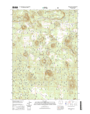 Wanoga Butte Oregon  - 24k Topo Map