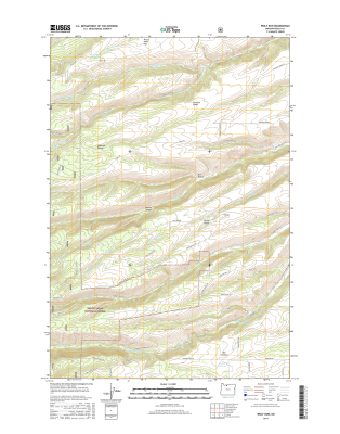 Wolf Run Oregon  - 24k Topo Map