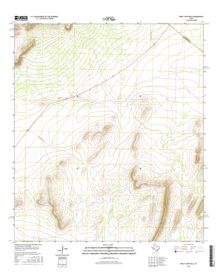 Wolf Camp Hills Texas - 24k Topo Map