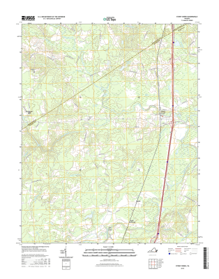 Stony Creek Virginia  - 24k Topo Map