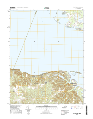 Stratford Hall Virginia - Maryland - 24k Topo Map