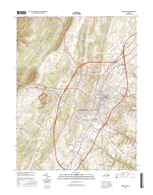 Winchester Virginia  - 24k Topo Map