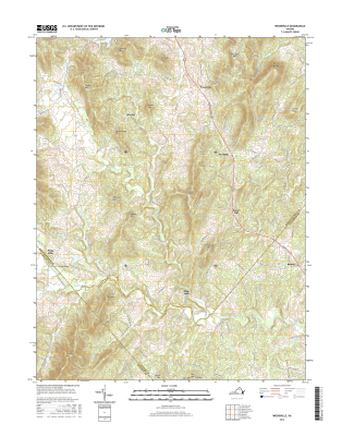 Woodville Virginia  - 24k Topo Map