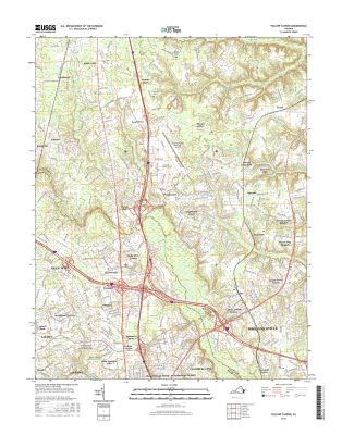 Yellow Tavern Virginia  - 24k Topo Map