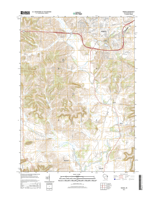 Verona Winconsin  - 24k Topo Map