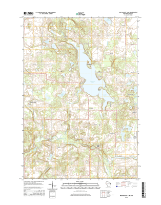 Wapogasset Lake Winconsin  - 24k Topo Map