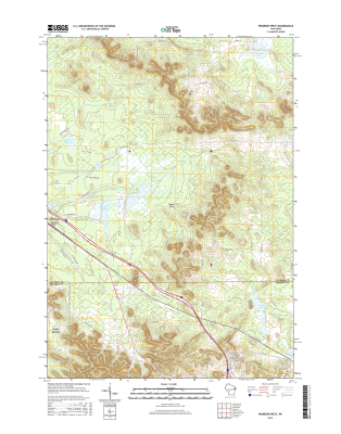 Warrens West Winconsin  - 24k Topo Map