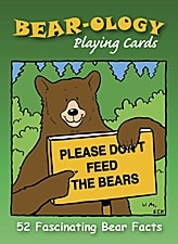 BEAR-OLOGY PLAYING CARDS.  52 Different images of Bear playing cards.