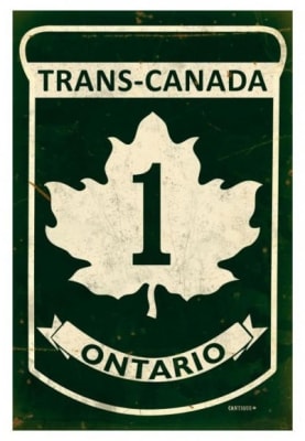 TransCanada ON Vintage Metal Sign