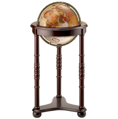 Bring a touch of classic elegance to your space with the Lancaster Floor Globe by Replogle Globes. This enduring and decorative 12 inch world globe is more than just a map, it is a statement piece, standing at nearly three feet tall on a distinguished sol