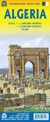The most current Algeria road map, covering the Sahara, North Africa, and ferry routes to Spain/France. Features updated motorways, a map of Alger (including the metro), and ancient Roman sites. Essential for off-the-beaten-path travel.