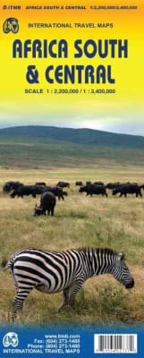 South & Central Africa Regional Travel Map. This is the prefect safari map. This double-sided map covers Central and Southern Africa at a scale of 1:3,400,000. Includes the countries of Angola, Congo, Ethiopia, Kenya, Namibia, Somalia, Tanzania, Zimbabwe,