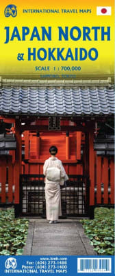 Explore Northern Japan & Hokkaido with our detailed travel map. Features top sites like Sapporo, Furano's lavender fields, and the Daisetsuzan National Park. Includes an index and color relief shading.