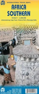 Southern Africa Travel & Road Map (1:2.2M) | South Africa, Kruger, Victoria Falls & Namibia