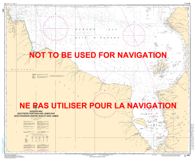 5003 - Hudson Bay and James Bay - Southern Portion - Canadian Hydrographic Service (CHS)'s exceptional nautical charts and navigational products help ensure the safe navigation of Canada's waterways. These charts are the 'road maps' that guide mariners sa