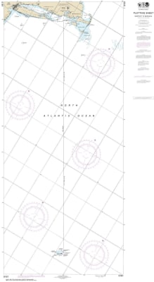 NOAA Chart 5161. Nautical Chart of Newport, Rhode Island to Bermuda - East Coast. NOAA charts portray water depths, coastlines, dangers, aids to navigation, landmarks, bottom characteristics and other features, as well as regulatory, tide, and other infor