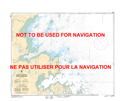 5348 - Approaches to Hopes Advance Bay - Canadian Hydrographic Service (CHS)'s exceptional nautical charts and navigational products help ensure the safe navigation of Canada's waterways. These charts are the 'road maps' that guide mariners safely from po