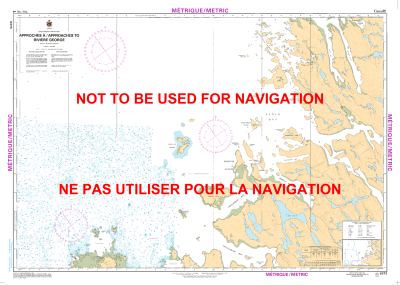 5373 - Approaches to Riviere George - Canadian Hydrographic Service (CHS)'s exceptional nautical charts and navigational products help ensure the safe navigation of Canada's waterways. These charts are the 'road maps' that guide mariners safely from port
