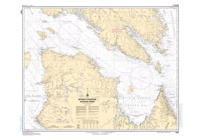 Official CHS Nautical Chart 5450 showing the Hudson Strait, Ungava Bay, and the southern coastline of Baffin Island.