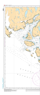 Canadian Hydrographic Service CHS Chart 5459 Resolution Harbour and Acadia Cove marine navigation paper chart featuring detailed Arctic depth soundings.