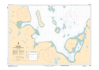 Canadian Hydrographic Service CHS Chart 5464 Diana Bay Southern Portion marine navigation paper chart featuring northern depth soundings.