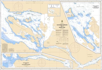 Official Canadian Hydrographic Service CHS Chart 5625 from Schooner Harbour to Baker Lake featuring detailed subarctic bathymetric depth soundings.