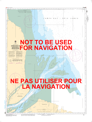 5860 - Approaches to Moose River - Canadian Hydrographic Service (CHS)'s exceptional nautical charts and navigational products help ensure the safe navigation of Canada's waterways. These charts are the 'road maps' that guide mariners safely from port to