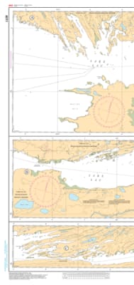 Official CHS 6311 nautical chart from Poplar Point to Stony Rapids, showing 1:50,000 scale depths, NAD83 coordinates, and navigational aids.