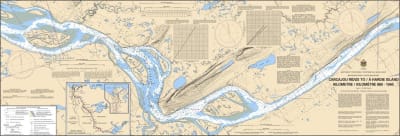 Official Canadian Hydrographic Service CHS Chart 6420 for Carcajou Ridge to Hardie Island on the Mackenzie River featuring detailed river bathymetry, navigation channels, and shoreline details.