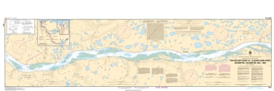 Official CHS 6425 Mackenzie River nautical chart showing the waterway from Travaillant River to Adam Cabin Creek, NWT.