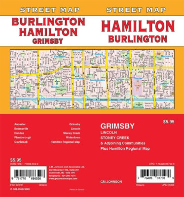 Moncton Street Map Includes Ancaster, Beamsville, Burlington, Dundas, Flamborough, Glanbrook, Grimsby, Hamilton, Lincoln, Stoney Creek, Waterdown, Hamilton Regional Map. It shows transportation, boundaries, services, culture centres, and road designations