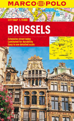 Brussels Belgium City Pocket Map. The optimum city maps for exploring, shopping and much more. The laminated, pocket format is easy to use, complete with public transport maps. The detailed scale shows even the smallest streets and it includes an extensiv