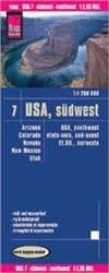 SW USA road and travel map by Reise Know-How waterproof tear-proof Southwest United States highway map.
