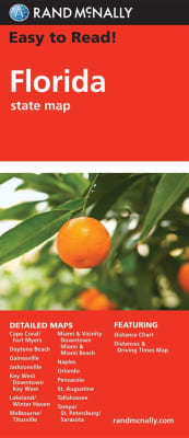 Explore Florida with confidence using the Rand McNally State Road Map. This easy-to-read, full-color, folded map features all highways, plus points of interest, airports, and a detailed index. The must-have guide for your next Florida road trip.