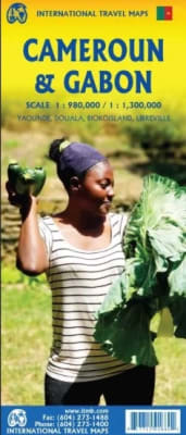 Cameroon & Gabon Travel Map Road Atlas for West