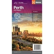 Navigate Perth with the ultimate compact map. 1:15,000 CBD detail, suburb guides, and regional coverage for the Swan Valley and Perth Hills. Includes full rail network.