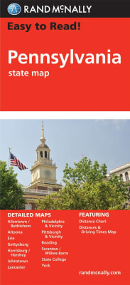 Discover the diverse state of Pennsylvania through its captivating destinations. With Rand McNally's Easy To Read State Folded Map as your guide, explore seven remarkable places that showcase the best of the Keystone State. Immerse yourself in the rich hi