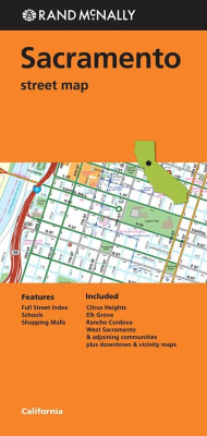 Navigate Sacramento and surrounding areas with the trusted Rand McNally folded map. Featuring up-to-date, full-color cartography, this map includes all major highways, streets, parks, airports, and points of interest. Perfect for tourists and residents.