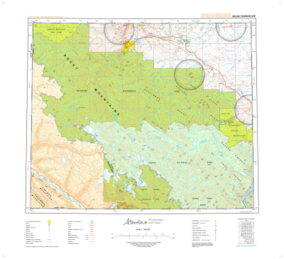AB083E - MOUNT ROBSON - Topographic Map. The Alberta 1:250,000 scale paper topographic map series is part of the Alberta Environment & Parks Map Series. They are also referred to as topo or topographical maps is very useful for providing an overvi