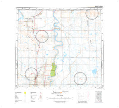 AB084F - BISON LAKE - Topographic Map. The Alberta 1:250,000 scale paper topographic map series is part of the Alberta Environment & Parks Map Series. They are also referred to as topo or topographical maps is very useful for providing an overview of an a