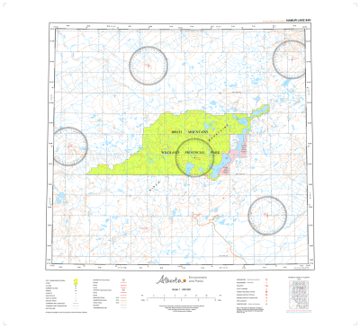 AB084H - NAMUR LAKE - Topographic Map. The Alberta 1:250,000 scale paper topographic map series is part of the Alberta Environment & Parks Map Series. They are also referred to as topo or topographical maps is very useful for providing an overview of an
