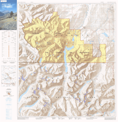 Embark on an adventure with our meticulously crafted First Edition Wall Map of Waterton & Glacier National Parks. This stunning map is more than a guide; it's a piece of art that brings the breathtaking landscapes of the Canadian Rockies right into your h