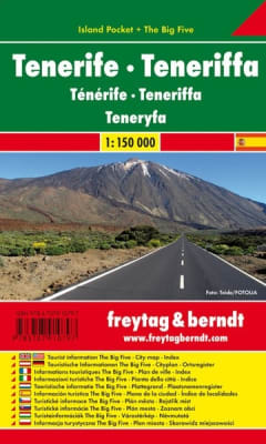 The essential F&B 1:150k Tenerife Pocket Map. Laminated, waterproof, and tear-resistant for your Canary Islands road trip. Includes city plans for Santa Cruz & tourist attractions.