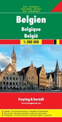 Freytag & Berndt AK8002 map (1:300k) of Belgium & Luxembourg. Essential for road trips. Features Brussels, Bruges, Antwerp, Ghent, and the scenic Ardennes region.