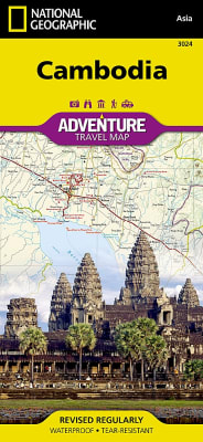 Cambodia National Geographic Adventure Map. Cambodia is perhaps best known to international travelers as the home of the Angkor empire for six hundred years. Angkor Wat and Angkor Thom are part of the vast temple complex of Siem Reap.