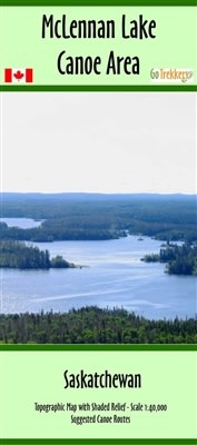 McLennan Lakes & Area Canoe map - waterproof. This map is designed for outdoor enthusiasts who want to explore the beautiful canoe routes in northern Saskatchewan. It has a scale of 1:40,000, providing detailed and accurate information for planning and na
